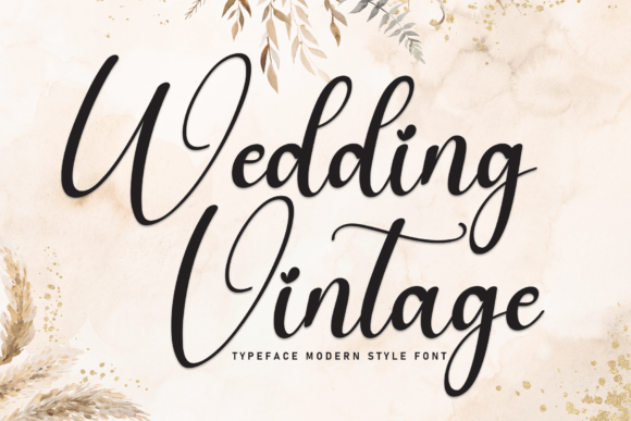 Wedding Vintage Font Warmth and Style